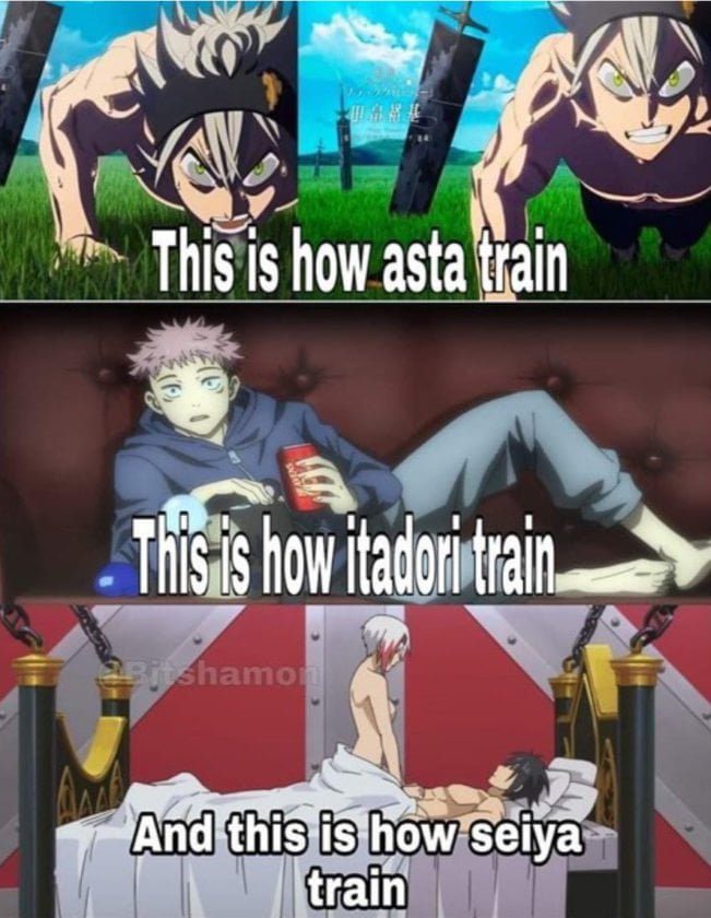 Asta Itadori and Seiya  Hilarious Anime Memes