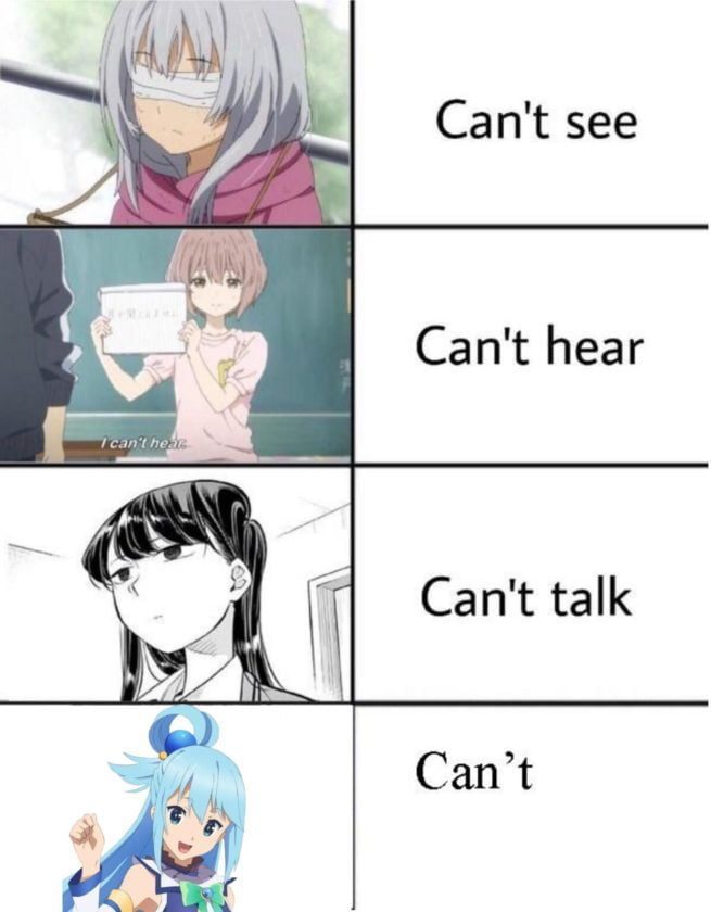 Cant see cant talk Hilarious Anime Memes