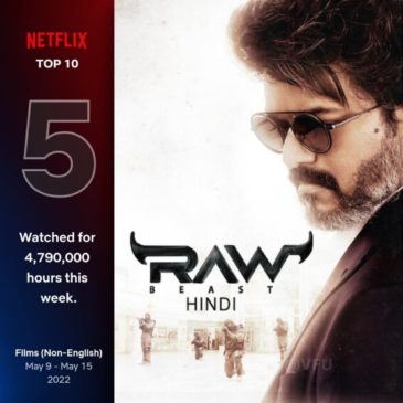 Beast Hindi topped Netflix with No 5 spot globally