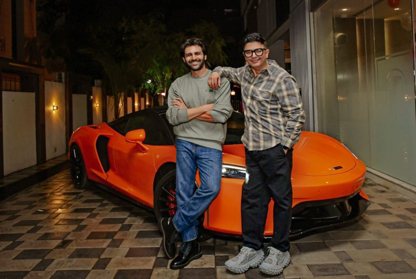Kartik Aaryan Received Orange McLaren as a gift from Bhushan Kumar