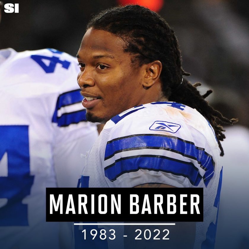 Marion Barber, Former Cowboys RB, Passed Away at the age of 38.