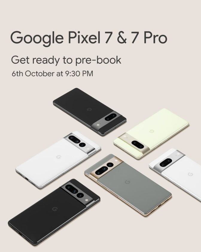 Google Pixel 7, Pixel 7 Pro pre-order offers