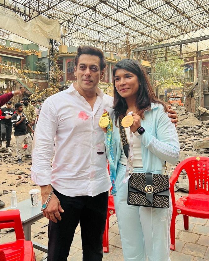 Boxer Nikhat Zareen Met Salman Khan