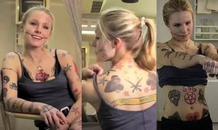 Shocker Clean Cut Kristen Bell Has Over 200 Tattoos VIDEO