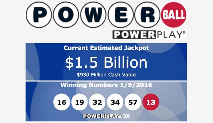 Powerball prize up to Whopping $1.5 Billion