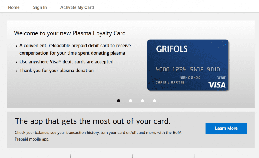 How to activate Grifols Plasma Loyalty Card