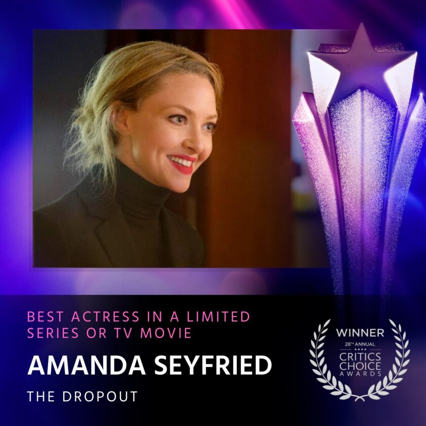 Amanda Seyfried won Critics Choice Award