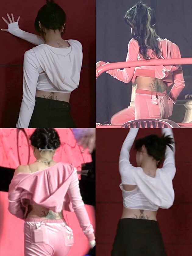How Many Tattoos Does Chaeyoung Have? back tattoos