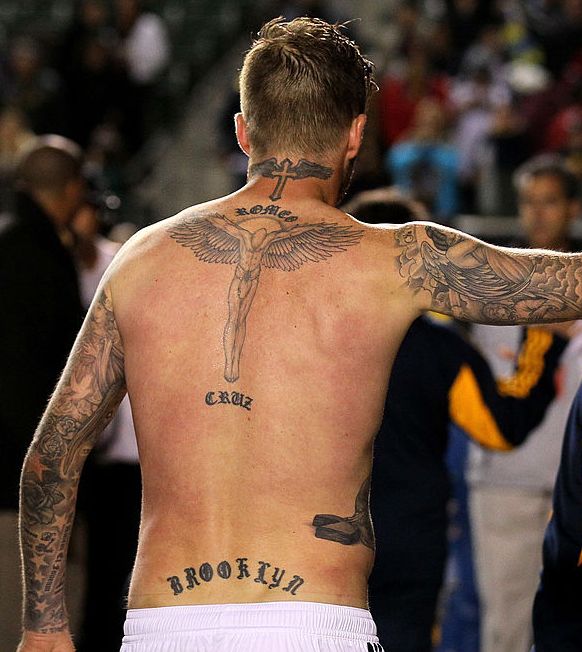 How many Tattoos does David Beckham have?