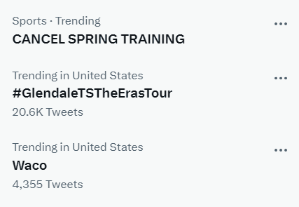 Read more about the article CANCEL SPRING TRAINING Trending On Twitter