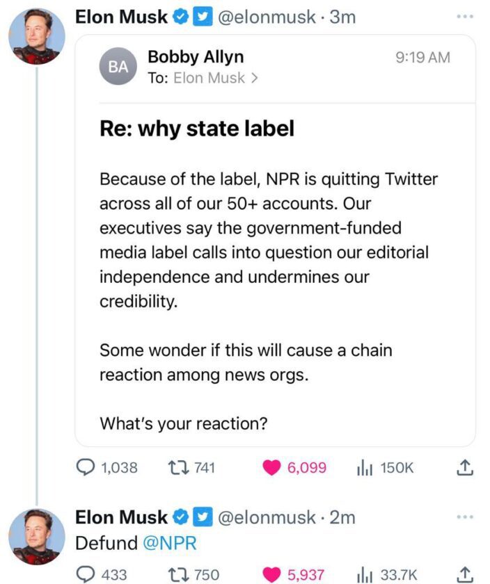 Defund Trending After Elon Musk’s Tweet On NPR