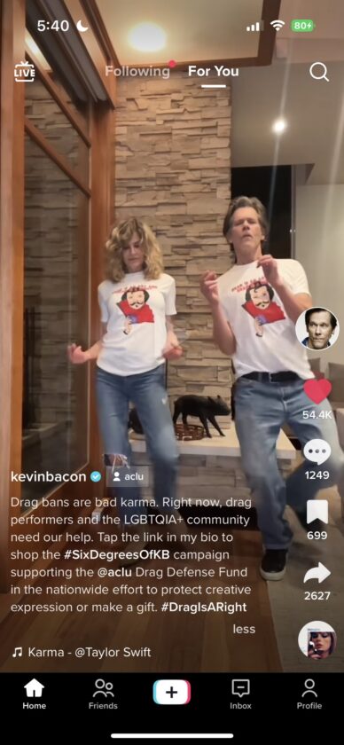 Kevin Bacon Trending On Twitter after his post on TikTok.