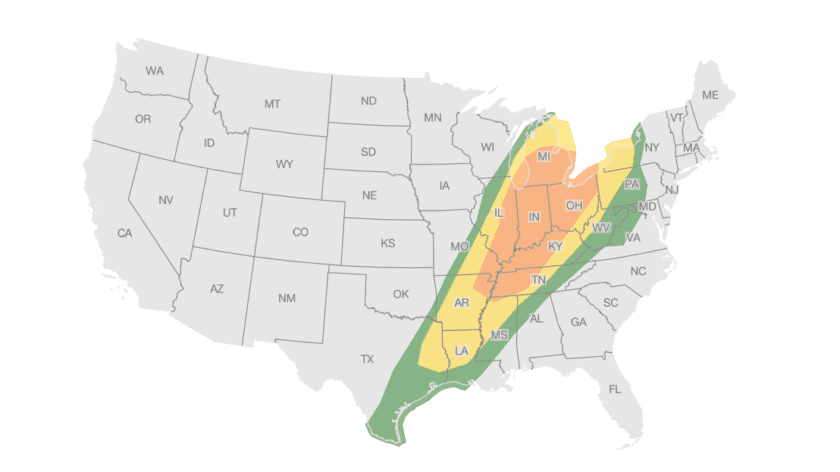 Over 62 million are at risk of severe weather across Central US