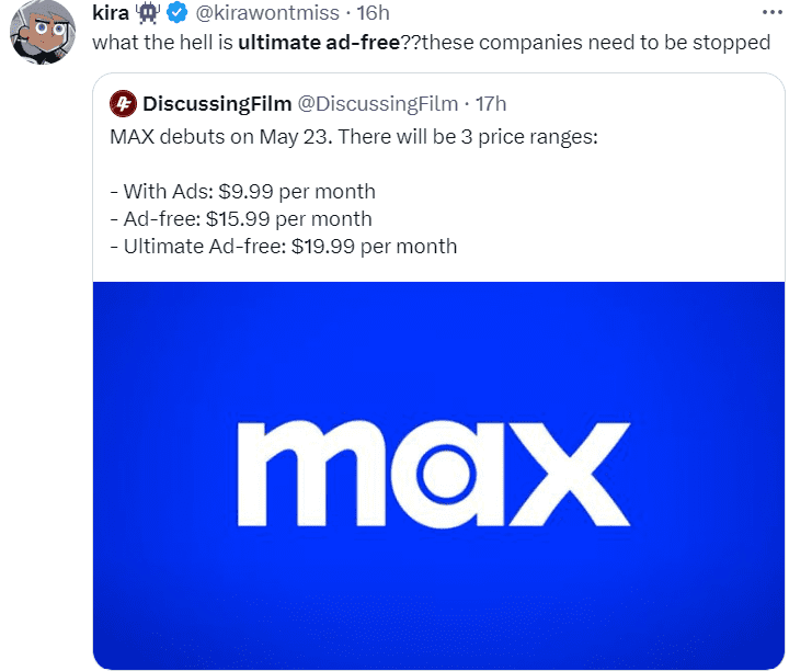 People are confused with Max’s Ultimate Ad-free