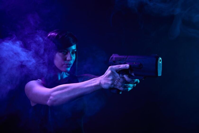 Smart Gun with fingerprint and facial recognition unlocking system