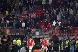 Following the Europa Conference League semi-final, AZ Alkmaar supporters attack on West Ham fans