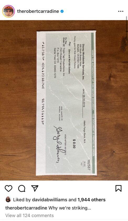 Actor Robert Carradine from 'Lizzie McGuire' unveils the reality of receiving a $0.00 residual check