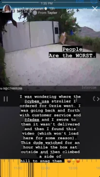 Read more about the article Mandy Moore Captures Theft of Her Baby Stroller on Security Camera: People Are the WORST