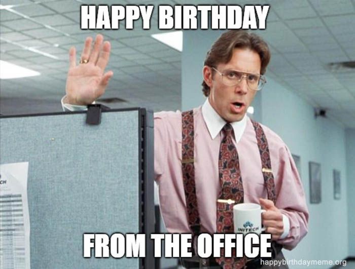 Happy birthday from the office