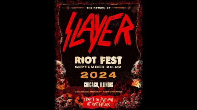 Read more about the article Slayer Reunion Confirmed for 2024 Louder Than Life and Riot Fest