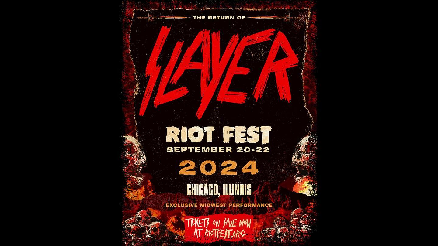 Slayer Reunion Confirmed for 2024 Louder Than Life and Riot Fest