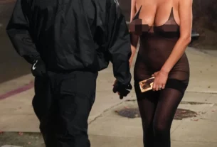 Kanye West’s wife Bianca Censori in Almost Naked Type Outfit