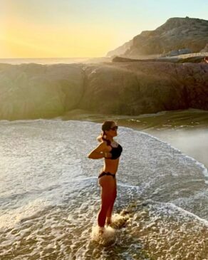Salma Hayek Posts Seaside Swimsuit Snapshot Captured by 16-Year-Old Daughter Valentina