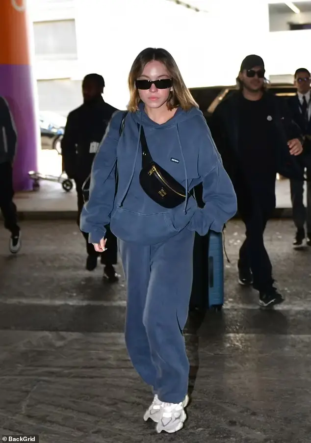Sydney Sweeney Sports a Relaxed Outfit for Her Departure from LA with Fiancé