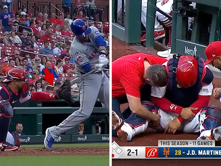 J.D. Martinez Accidentally Breaks Willson Contreras' Arm in Game Against Cardinals