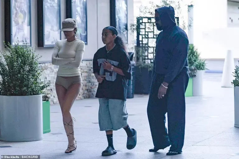 Bianca Censori, Kanye West and North Movie Date Outing