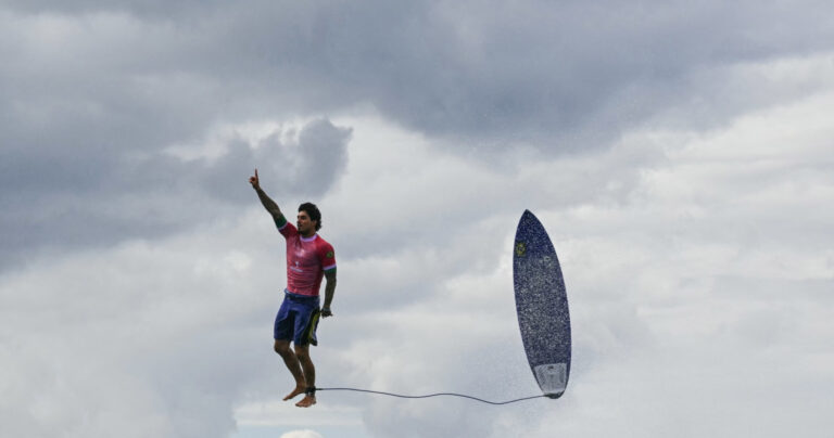 Gabriel Medina Shines Amidst Epic Waves at Olympic Surfing Event in Tahiti