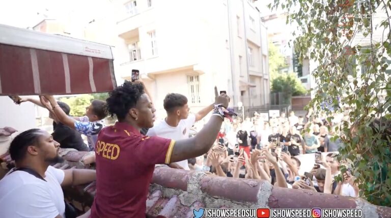 IShowSpeed Kissed by Fan in Chaotic Bulgaria Encounter