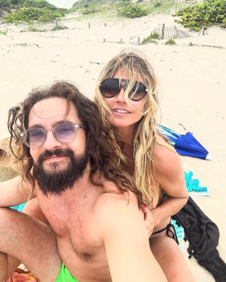 Heidi Klum Celebrates Anniversary Topless with Tom Kaulitz